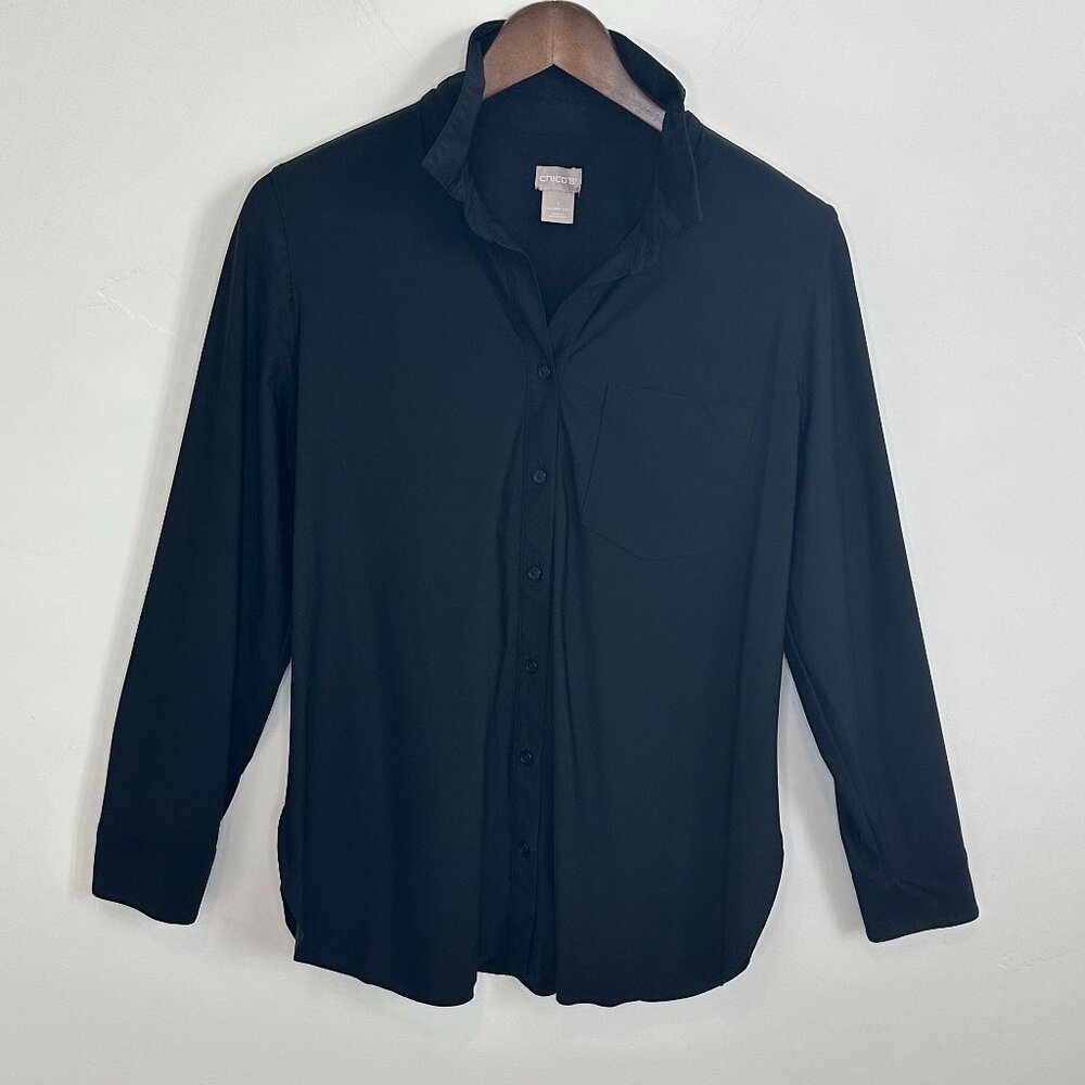 Chico's Black Button-Up Blouse